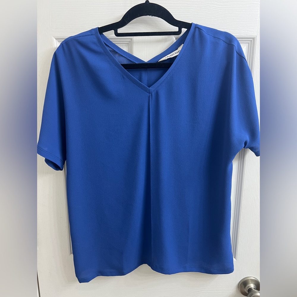 Lands’ End - Women's Blue V-Neck Top - Size 8
